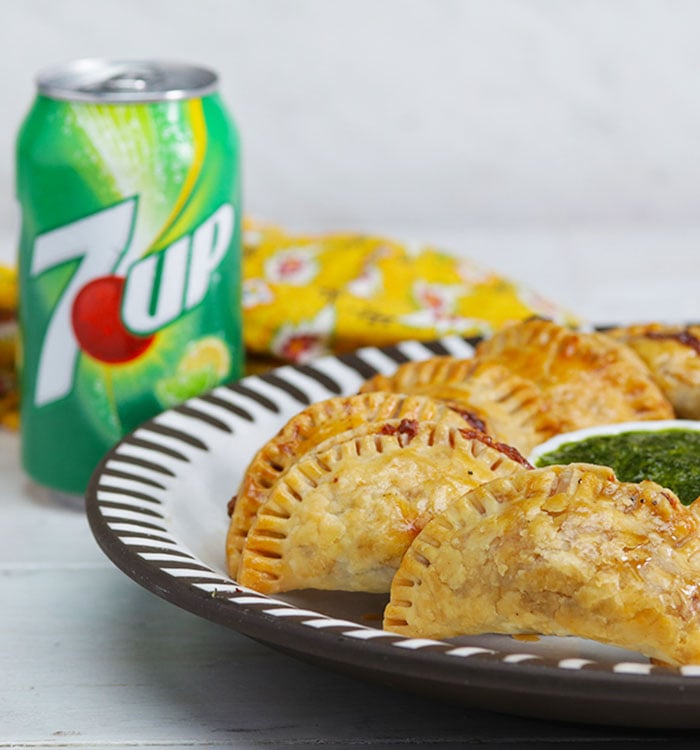 Sweet and Savory Braised Chicken Empanadas with Jalapeño Cilantro Dip Recipes  7UP®