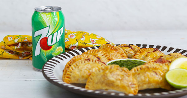 Sweet and Savory Braised Chicken Empanadas with Jalapeño Cilantro Dip Recipes  7UP®